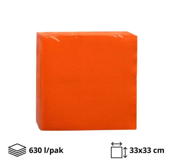 Papirnate salvete 2 sl 33×33 cm narančasta 630 l/pak