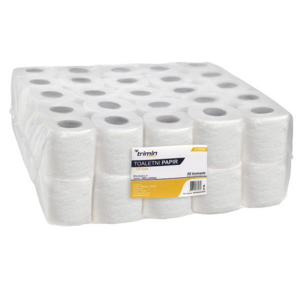 Toaletni papir 3sl 135  l/rol  bijeli (50 kom/pak)