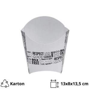 Kutija za pomfrit 130x80x135mm, Black&White [9 kom/pak]