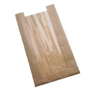 Papirnata vrećica s prozorom 180x280x50 mm kraft (1000 kom/pak)