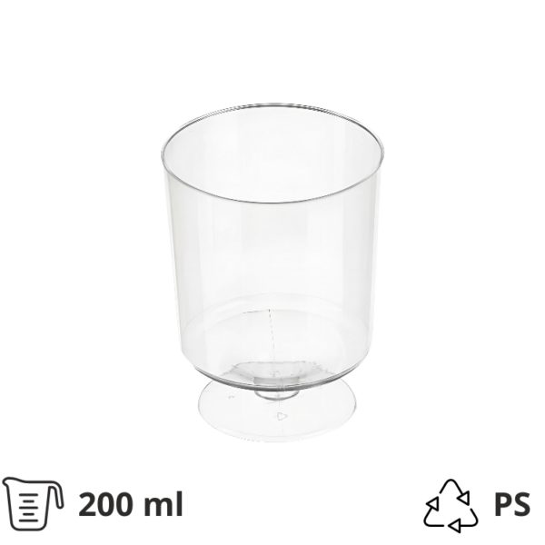Čaša za vino PS 200 ml prozirna [12 kom/pak]