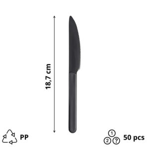 Nož PP 18,7 cm tamno siva 50 kom