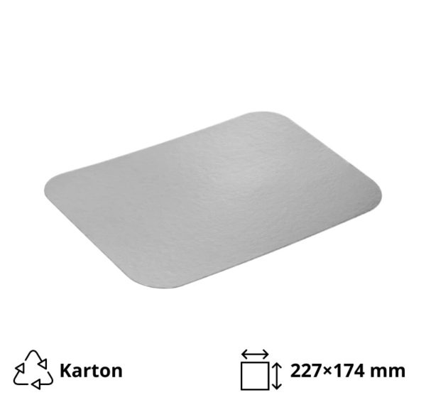 Poklopac za alu posudu 1100 ml 227×174 mm 50 kom
