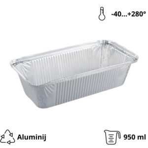 Alu posuda 950 ml 225x113x58 mm 100 kom
