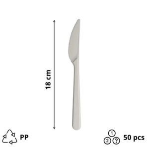 Nož PP 18 cm bijeli 50 kom