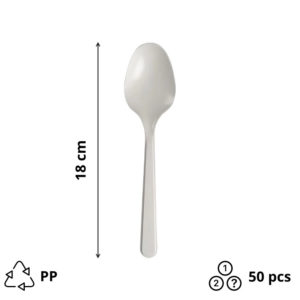 Plastična žlica PP 18 cm bijela 50 kom