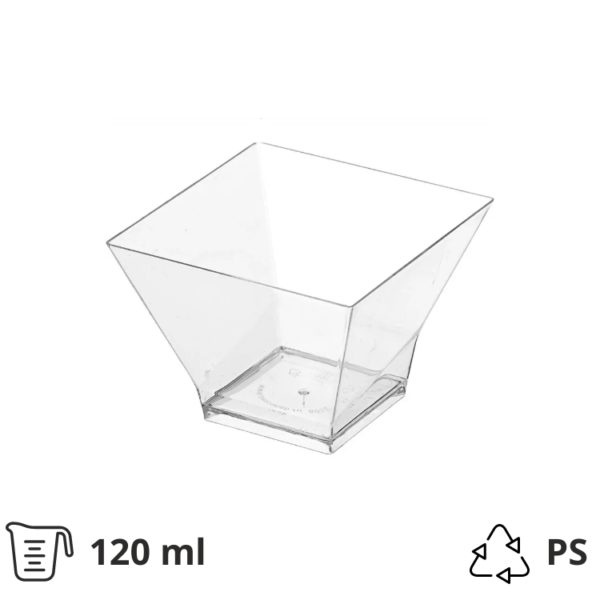 Fingerfood posudica PS 120 ml 60х60х60 mm Pagoda prozirna 50 kom