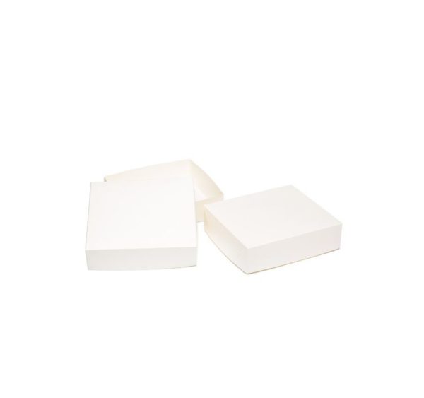 Kutija za desert bez prozora 195x225x60 mm, bijela  (dno) + 83550 (5 kom/pak)