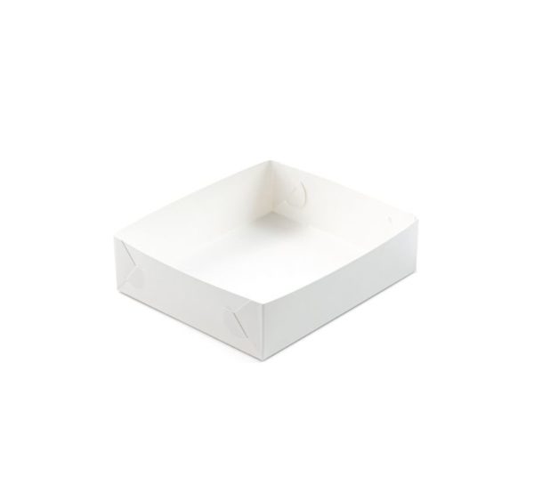 Kutija za desert bez prozora 195x225x60 mm, bijela  (dno) (5 kom/pak)