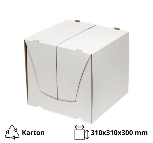 Kutija za kolače 310x310x300 mm, bijela