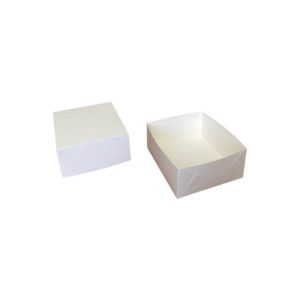 Kutija za desert bez prozora 195x225x90mm, bijela (poklopac-dno) (10 kom/pak)