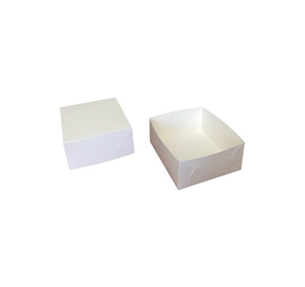 Kutija za desert bez prozora 195x225x90mm, bijela (poklopac-dno) (10 kom/pak)