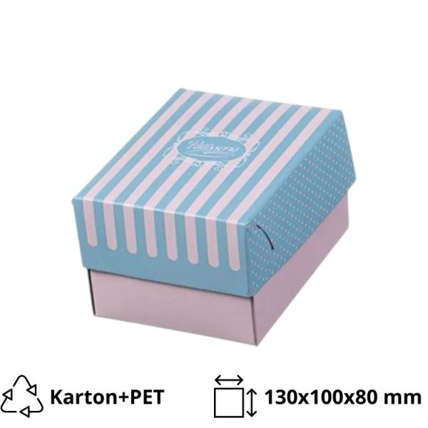 Kutija s poklopcem za desert 13x10x8 cm ALUMINIUM PATISSERIE [14 kom/pak]
