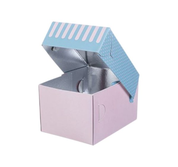 Kutija s poklopcem za desert 13x10x8 cm ALUMINIUM PATISSERIE [14 kom/pak]