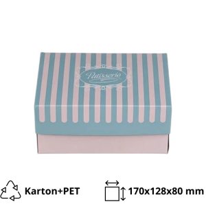 Kutija s poklopcem za desert 17×12.8×8 cm ALUMINIUM PATISSERIE [10 kom/pak]