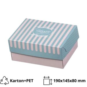 Kutija s poklopcem za desert 19×14.5×8 cm ALUMINIUM PATISSERIE [15 kom/pak]
