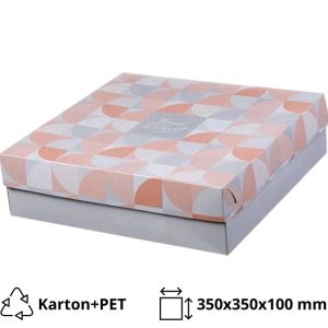 Kutija s poklopcem za desert 35x35x10 cm SWEET & FRESH [11 kom/pak]