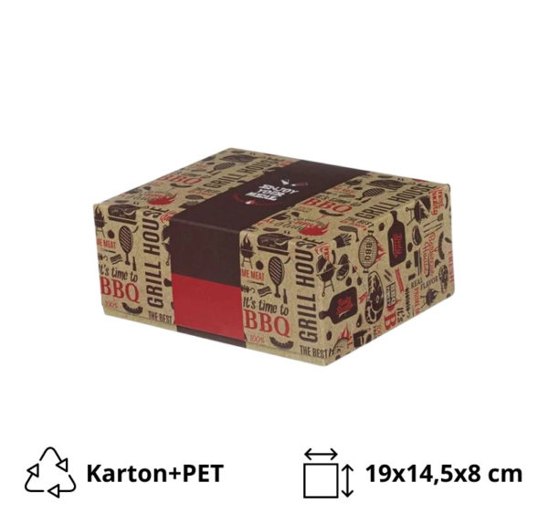 Papirnata posuda ENJOY GRILL, BBQ Aluminium 190x145x80 mm [12 kom/pak]