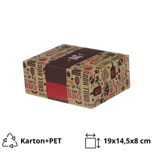 Papirnata posuda ENJOY GRILL, BBQ Aluminium 190x145x80 mm [12 kom/pak]