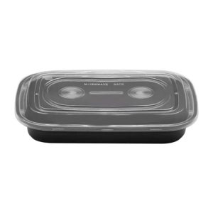 Posuda sa poklopcem PP AMERICAN STYLE 750 ml 217x146x43 mm crna [50 kom/pak]