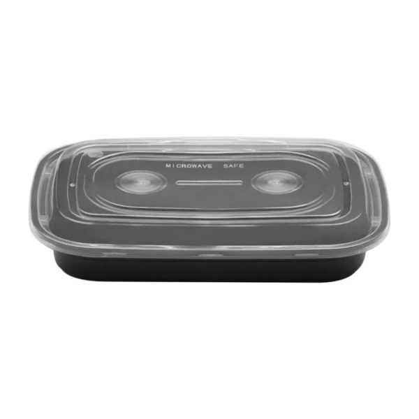 Posuda sa poklopcem PP AMERICAN STYLE 750 ml 217x146x43 mm crna [50 kom/pak]