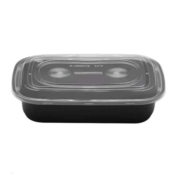 Posuda sa poklopcem PP AMERICAN STYLE 1000 ml 217x146x51 mm crna [50 kom/pak]