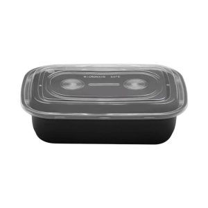 Posuda sa poklopcem PP AMERICAN STYLE 1250 ml 217x146x64 mm crna [50 kom/pak]