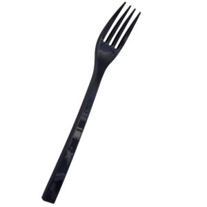 Plastična PS reusable vilica 18 cm, crno 50 kom/pak