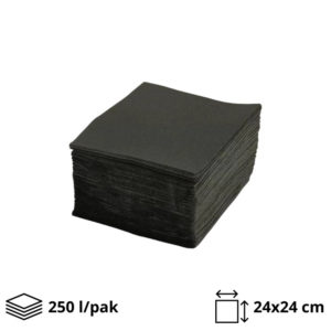 Papirnate salvete 2 sl 24×24 cm 250 l/pak, crno