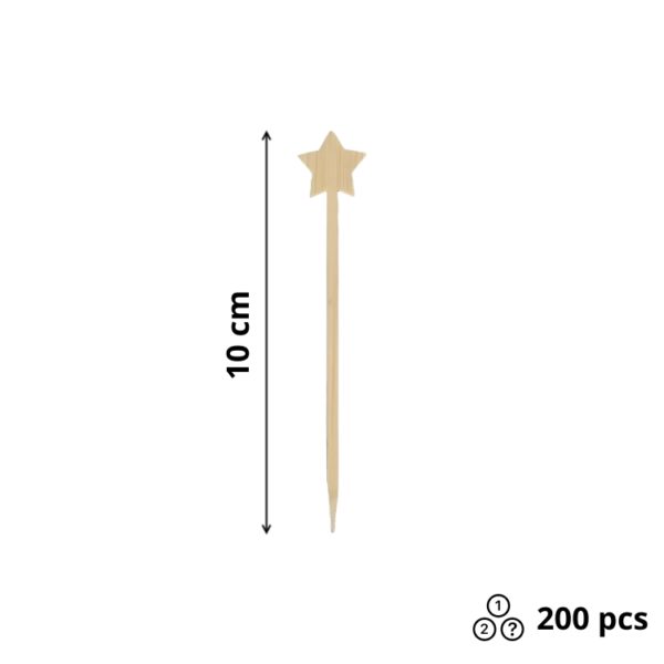 Pikalica od bambusa STAR 10 cm 200 kom/pak