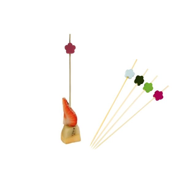 Pikalica od bambusa Flower 4 colors 12cm 200 kom/pak