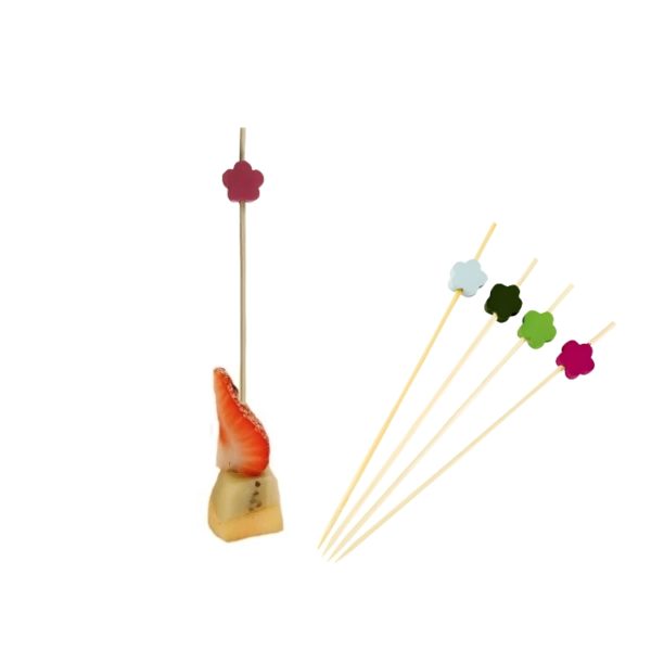 Pikalica od bambusa Flower 4 colors 12cm 200 kom/pak