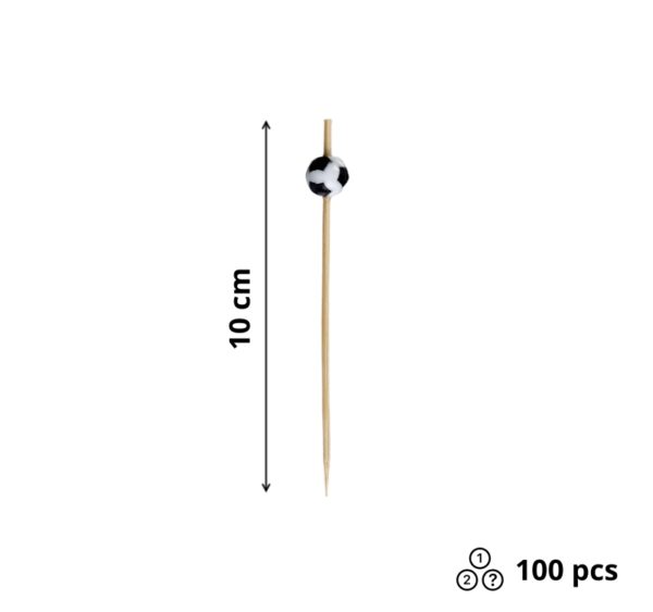 Pikalica od bambusa Football 10cm 100 kom/pak