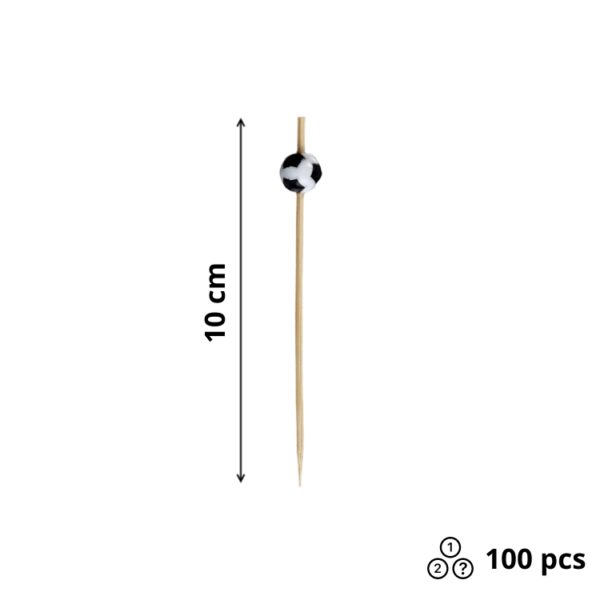 Pikalica od bambusa Football 10cm 100 kom/pak