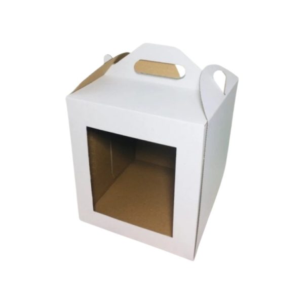 Kutija za tortu s prozorom 280x280x320 mm bijela [5 kom/pak]