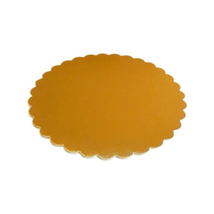 Podmetač krug za torte karton d = 300 mm zlato / biser ojačana 3,2 mm [5 kom/pak]