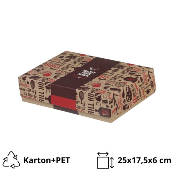 Papirnata posuda ENJOY GRILL, BBQ Aluminium 250x175x60 mm [4 kom/pak]