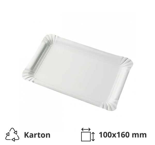 Papirnati tanjur 100х160 mm bel [250 kom/pak]