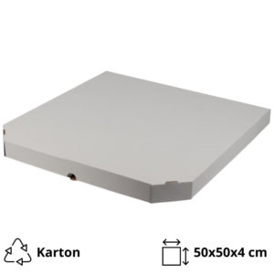Kutija za pizzu 500×500х40 mm bel/kraft [50 kom/pak]