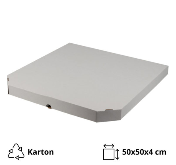 Kutija za pizzu 500×500х40 mm bel/kraft [50 kom/pak]