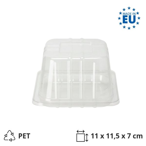 Posuda s poklopcem PET 110x115x70 mm prozirna [100 kom/pak]