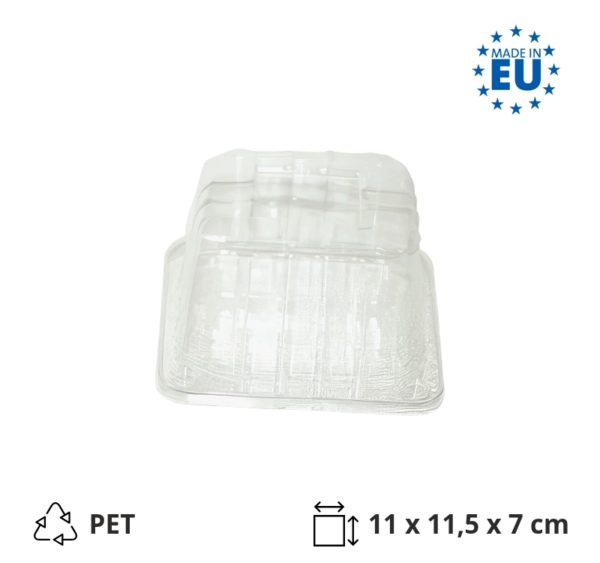 Posuda s poklopcem PET 110x115x70 mm prozirna [100 kom/pak]