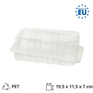 Posuda PET 115х195х70 mm proziran s poklopcem [50 kom/pak]