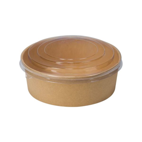 Papirnata posuda za poklopcem 750 ml d=150 mm kraft, komplet, 50 kom