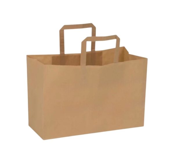 Papirnata vrećica sa ravnom ručkom 320х220х270 mm kraft 250 kom