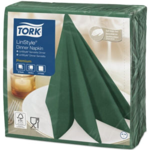 Salvete za večeru Tork Premium Linstyle® 39×39 cm, 50 kom/pak, borova zelena