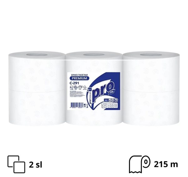 Toaletni papir 2 sl PROtissue Premium 215 m bijeli