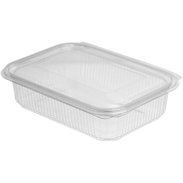 Posuda s ravnim poklopcem PET 1500 ml 230x165x60 prozirna [50 kom/pak]