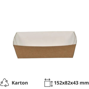 Papirnata plitica 152x82x43 mm kraft 90 kom