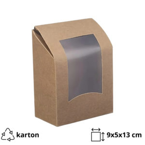 Posuda za wrap/tortilje s folijom 90x50x120 mm kraft 50 kom
